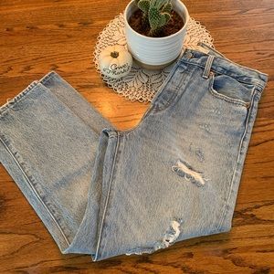 Levi’s wedgie straight cropped jeans